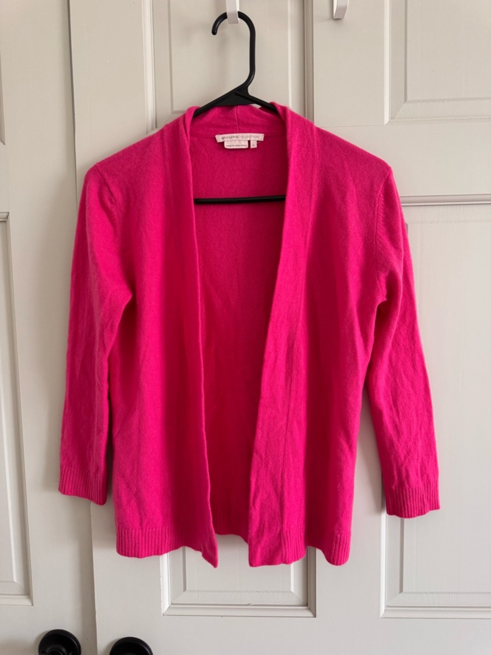 BCBGMaxAzria hot pink cashmere cardigan S